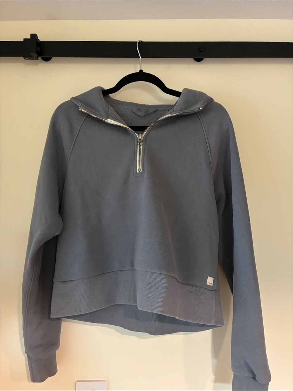 VUORI Women's Half-Zip Hooded Pullover Sweater - Slate Blue